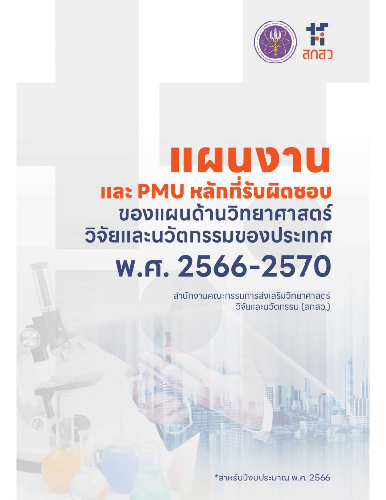 แผนงานและ PMU หลักที่รับผิดชอบของแผนด้านวิทยาศาสตร์วิจัยและนวัตกรรมของประเทศ พ.ศ. 2566-2570